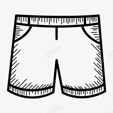 热裤时尚短裤图标图标