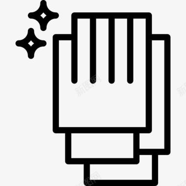 清洁手套27线性图标图标