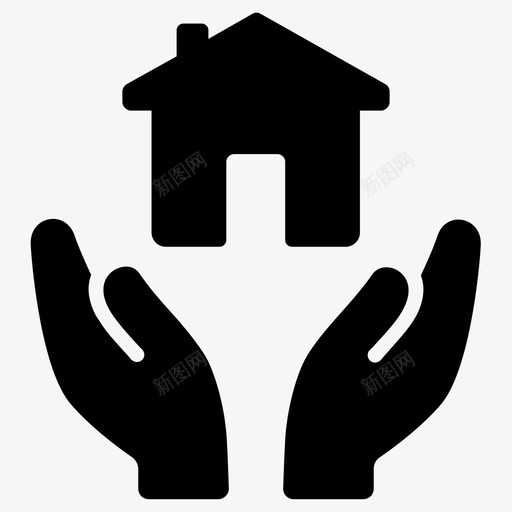 抵押房屋贷款图标svg_新图网 https://ixintu.com 房屋 抵押 租金 财产 贷款