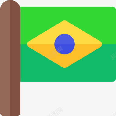 旗帜巴西嘉年华4扁平图标图标