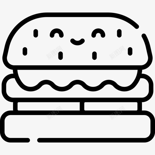 汉堡烧烤14直系图标svg_新图网 https://ixintu.com 汉堡 烧烤14 直系
