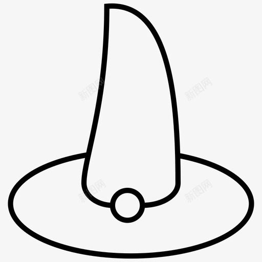 巫师帽子万圣节利器图标svg_新图网 https://ixintu.com 万圣节利器 巫师 帽子