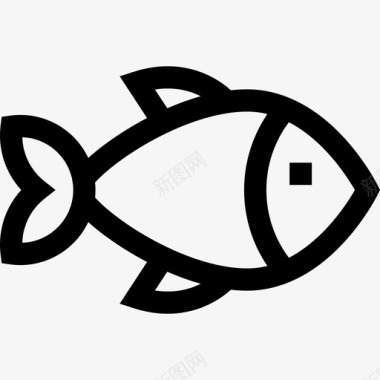 鱼夏季22直线型图标图标
