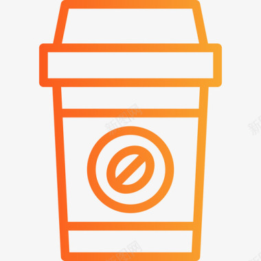 咖啡杯咖啡厅54梯度图标图标