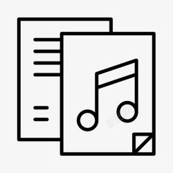 音乐学校标志音乐笔记音频音乐学校图标高清图片