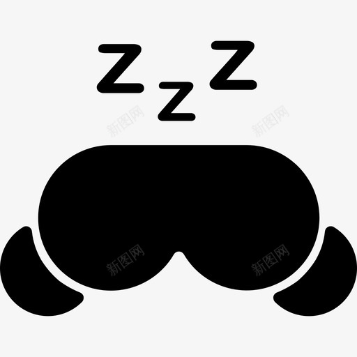 面具睡眠2填充图标svg_新图网 https://ixintu.com 填充 睡眠2 面具