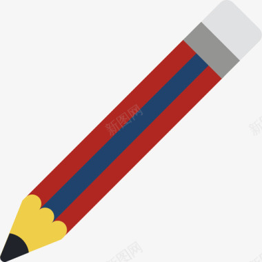 铅笔文具10扁平图标图标