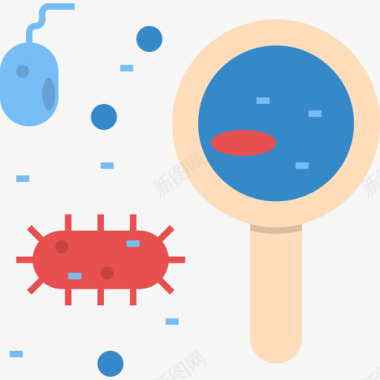 细菌医用76扁平图标图标