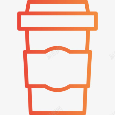咖啡办公工具渐变色图标图标