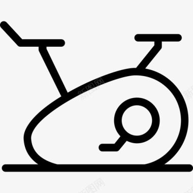 固定自行车运动型65直线型图标图标