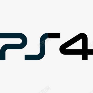 Ps4视频游戏标识4扁平图标图标