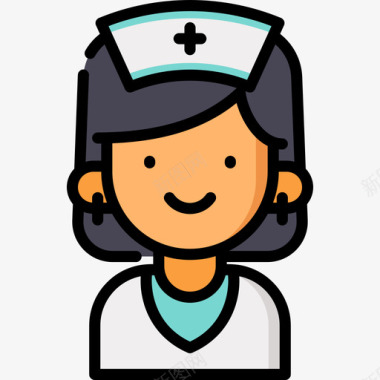 护士职业11直系肤色图标图标