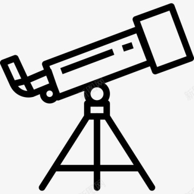望远镜教育55直线图标图标