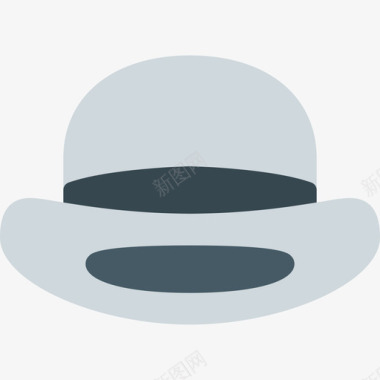 圆顶礼帽衣服和附件3扁平图标图标