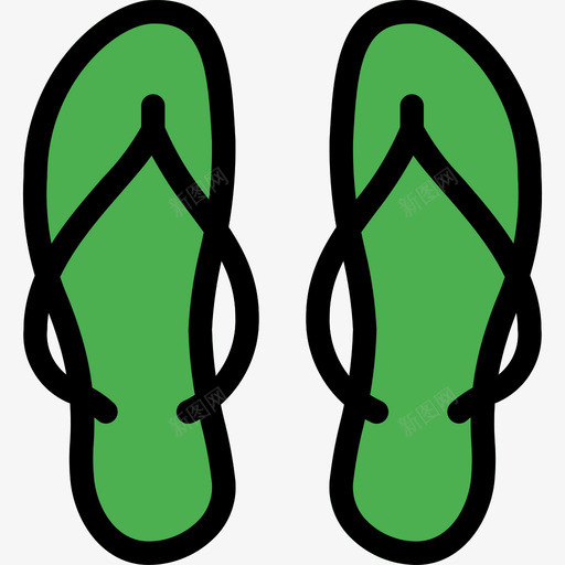 拖鞋衣服和附件2线性颜色图标svg_新图网 https://ixintu.com 拖鞋 线性颜色 衣服和附件2