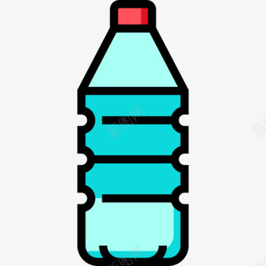 水夏季食品饮料4线性颜色图标图标
