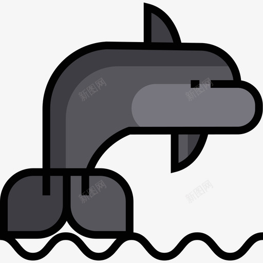 海豚水手3线性颜色图标svg_新图网 https://ixintu.com 水手3 海豚 线性颜色