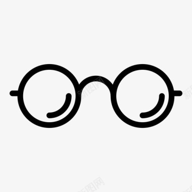 眼镜帮助复古图标图标