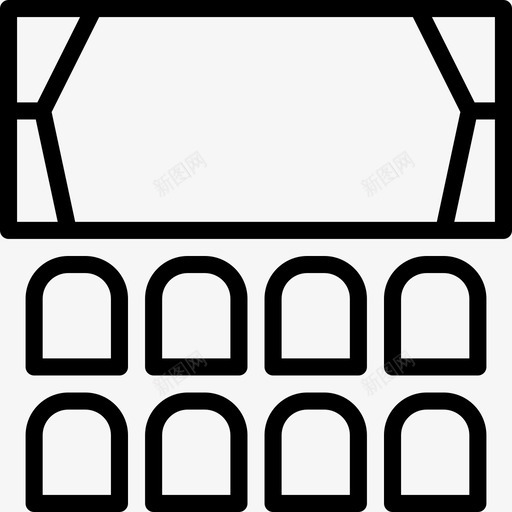 电影院电影院26线性图标svg_新图网 https://ixintu.com 电影院 电影院26 线性