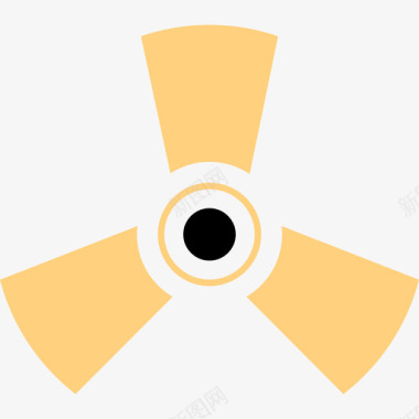 核能能源14平坦图标图标