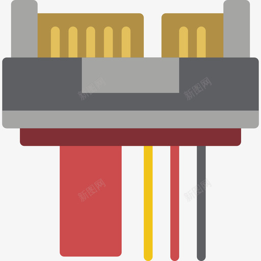 Satapc组件3扁平图标svg_新图网 https://ixintu.com Sata pc组件3 扁平