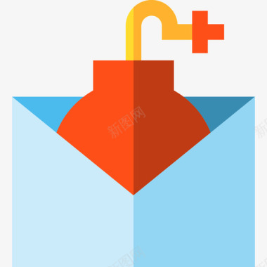 电子邮件数据保护9扁平图标图标