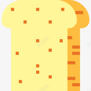 面包43号餐厅平铺图标图标