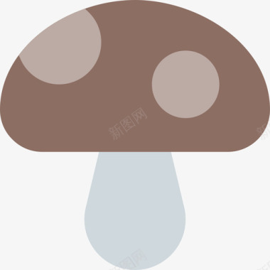 蘑菇食品60扁平图标图标