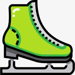 水溶色图标溜冰鞋线条色图标高清图片