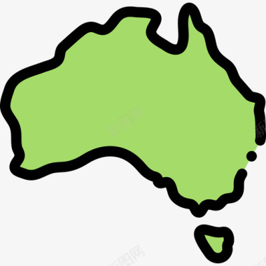 澳大利亚地理18线性颜色图标图标