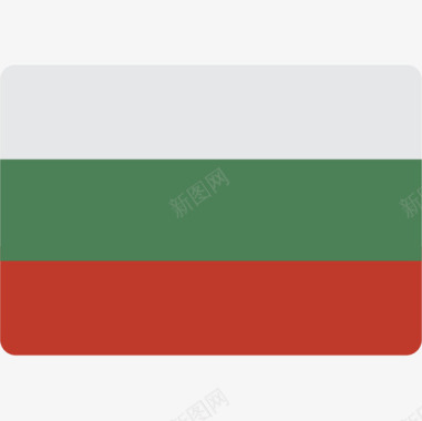 保加利亚国旗15平坦图标图标