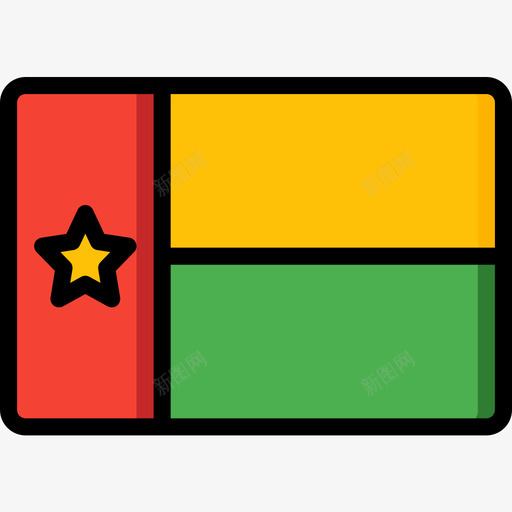 几内亚比绍国旗10线颜色图标svg_新图网 https://ixintu.com 几内亚比绍 国旗10 线颜色