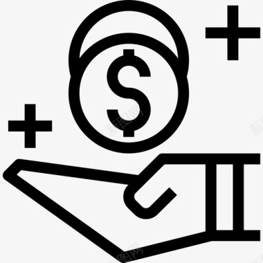 货币付款方式2直线图标图标