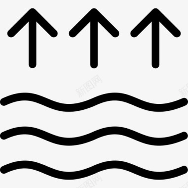 蒸发水4线性图标图标