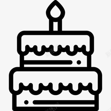 生日蛋糕婴儿58直系图标图标