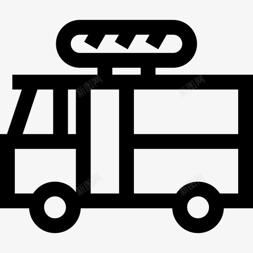 食品车外卖9直线型图标svg_新图网 https://ixintu.com 外卖9 直线型 食品车