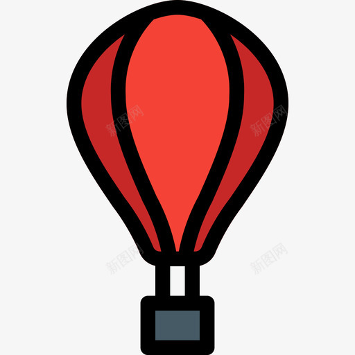 热气球工具和用具线颜色图标svg_新图网 https://ixintu.com 工具和用具 热气球 线颜色