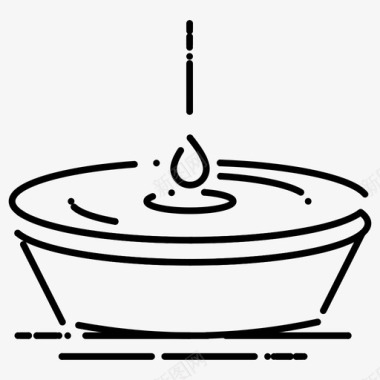 水滴碗养护图标图标