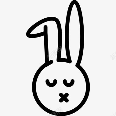 复活节兔子假日28直系图标图标