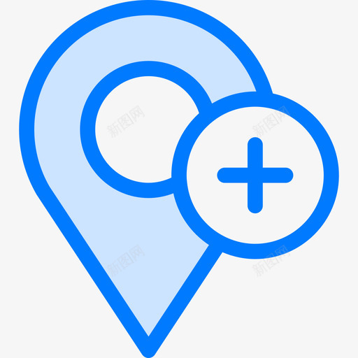 引脚地图和位置3蓝色图标svg_新图网 https://ixintu.com 地图和位置3 引脚 蓝色