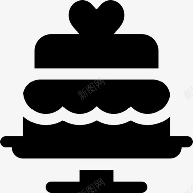 结婚蛋糕派对庆祝5填充图标图标