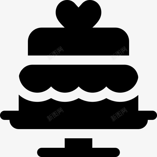 结婚蛋糕派对庆祝5填充图标svg_新图网 https://ixintu.com 填充 派对庆祝5 结婚蛋糕
