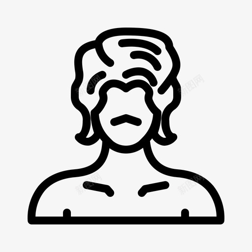 男士发型理发师模特图标svg_新图网 https://ixintu.com 模特 理发师 男士发型
