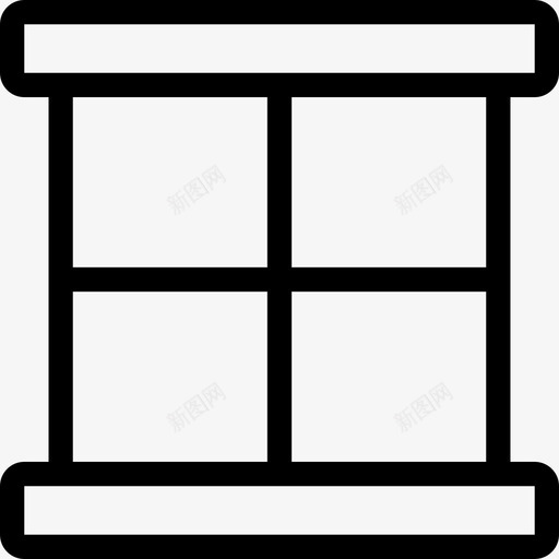窗户客厅2直线图标svg_新图网 https://ixintu.com 客厅2 直线 窗户