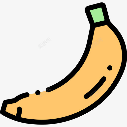 香蕉热带15线形颜色图标svg_新图网 https://ixintu.com 热带15 线形颜色 香蕉
