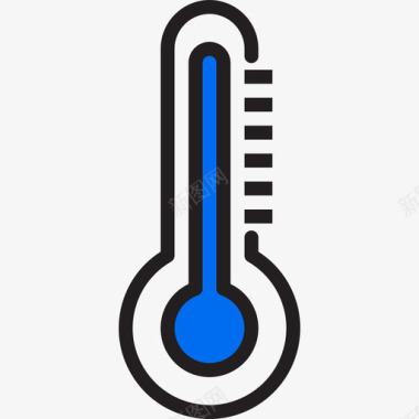 温度计天气110线性颜色图标图标