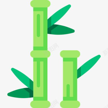 竹子自然29扁平图标图标