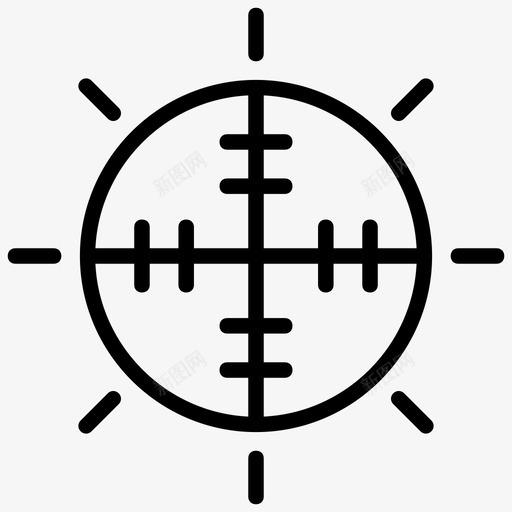 焦点目标十字线图标svg_新图网 https://ixintu.com 十字线 焦点 目标 项目管理线向量图标