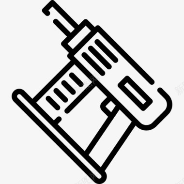 射钉枪工具箱6线性图标图标