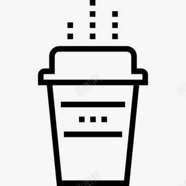 咖啡杯滑板2直线型图标图标
